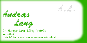 andras lang business card