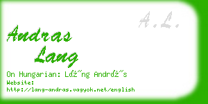 andras lang business card